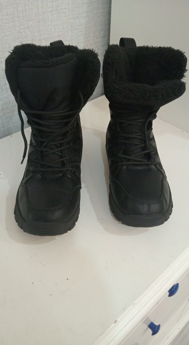 Erkek Siyah Kamuflaj Desenli Kürklü Outdoor Bot - Görsel 2