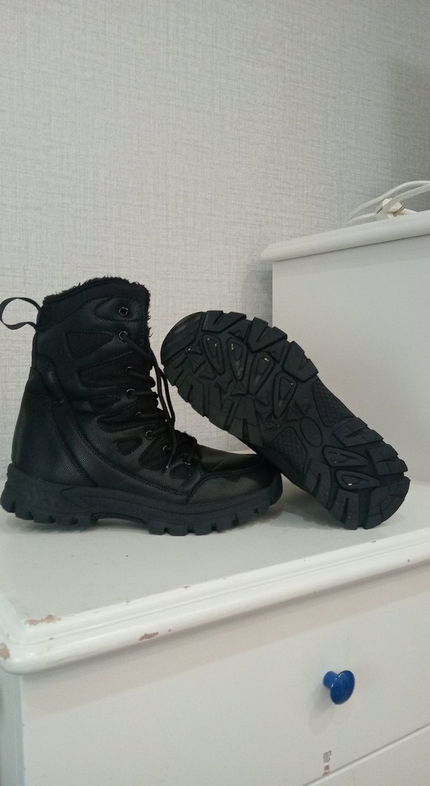 Erkek Siyah Kamuflaj Desenli Kürklü Outdoor Bot - Görsel 3