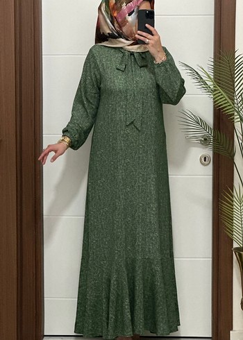 Gizia Kahverengi Uzun Kol Bohem Kadın Elbise