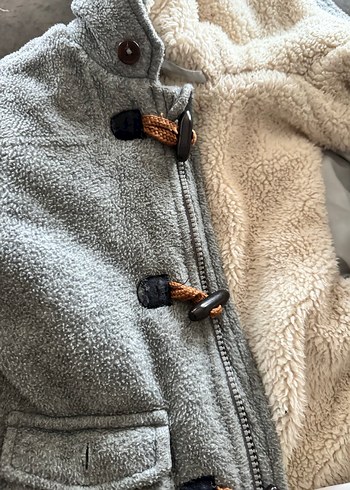 Kapüşonlu Gri Erkek Çocuk Mont - Görsel 6