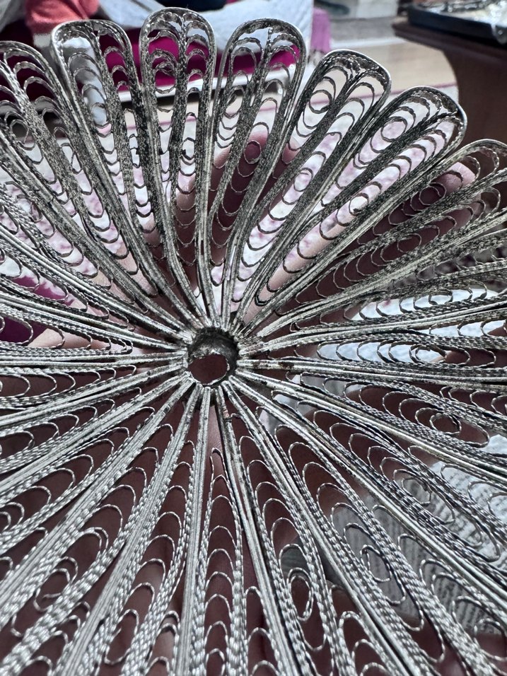 Gri Nakışlı Dantel Broş - Görsel 2