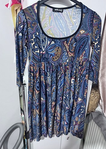 Uzun Kollu, Desenli Bohem  Tunik - Görsel 2