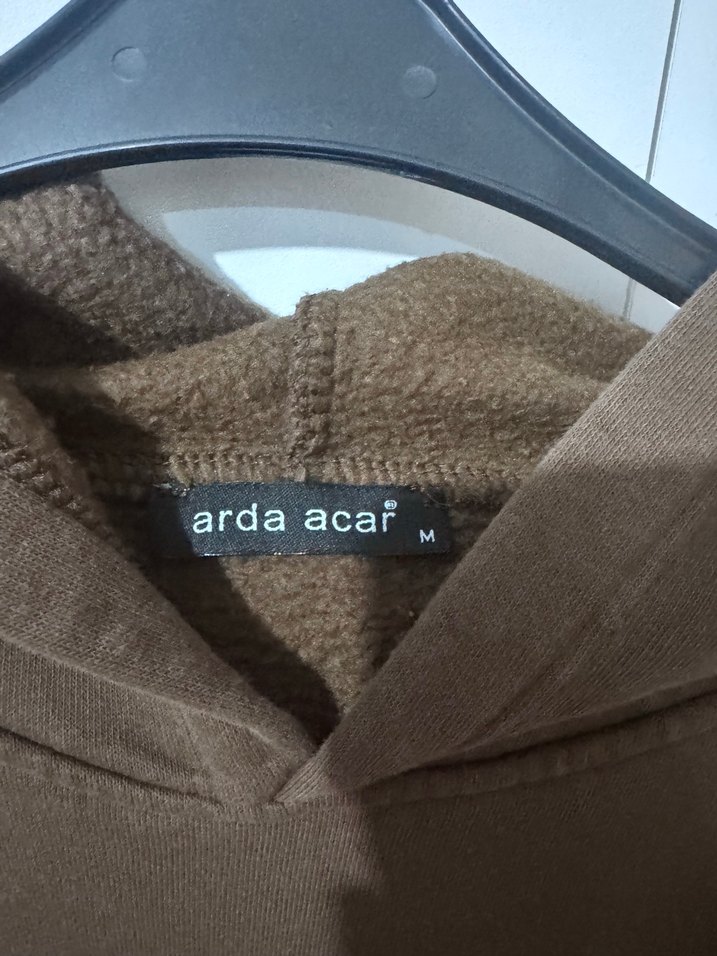 Kahverengi Kapüşonlu Kadın Sweatshirt - Görsel 3