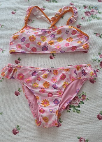 Çiçek Desenli Kız Bikini Takımı 14 15 yaş