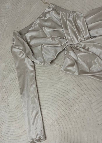 Gri Drapeli Uzun Abiye Elbise - Görsel 2