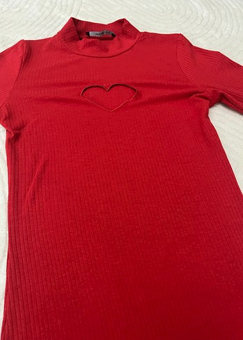 Kırmızı Nakışlı Triko Hamile Bluzu - Görsel 4