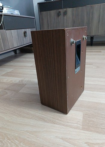 Koyu Kahverengi Ahşap Müzik Sistemi Hoparlörü - Görsel 5