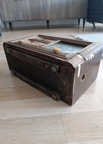 Kahverengi Ahşap Vintage Müzik Seti - Görsel 8