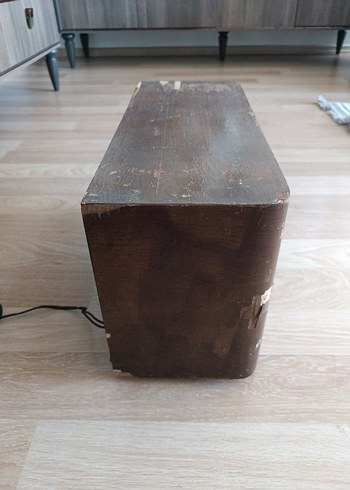 Kahverengi Ahşap Vintage Müzik Seti - Görsel 4