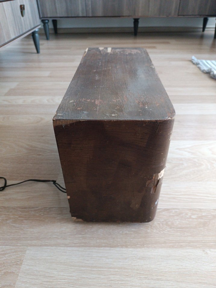 Kahverengi Ahşap Vintage Müzik Seti - Görsel 4