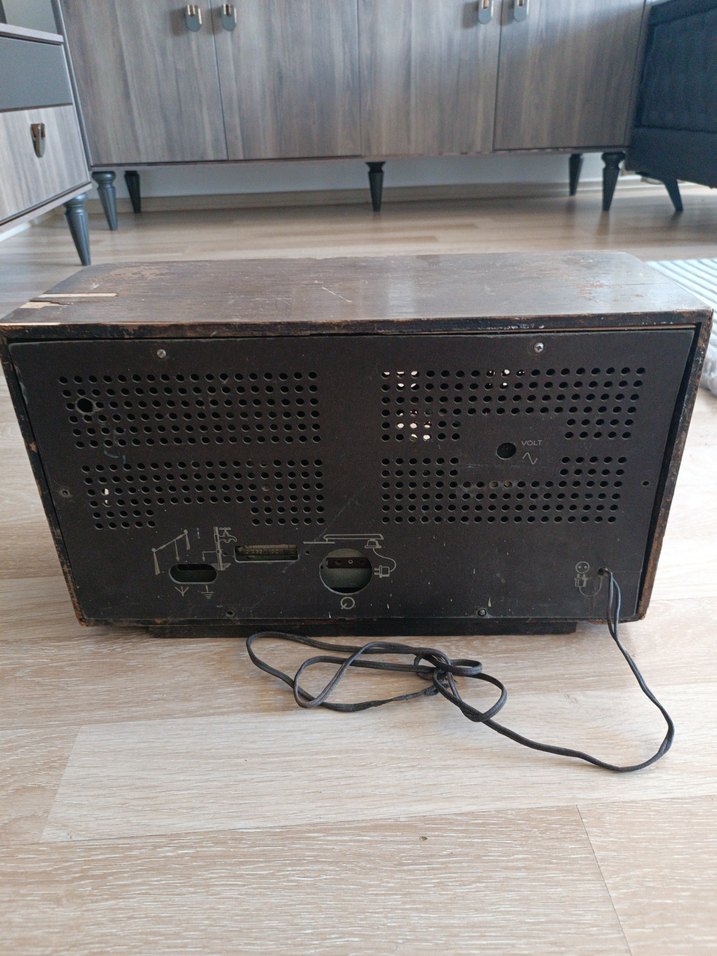 Kahverengi Ahşap Vintage Müzik Seti - Görsel 5