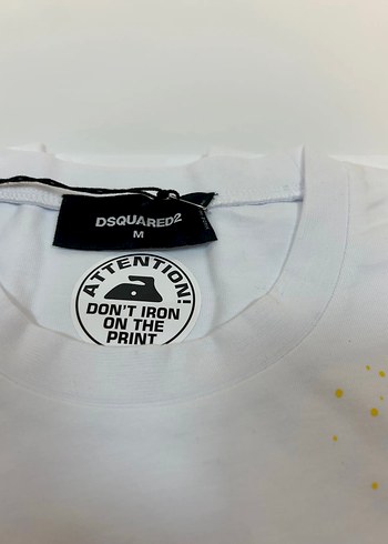 2xl Beden beyaz Renk DSQUARED2 ICON Renk Sıçramalı Tişört