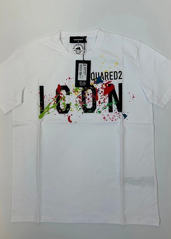 DSquared2 DSQUARED2 ICON Renk Sıçramalı Tişört