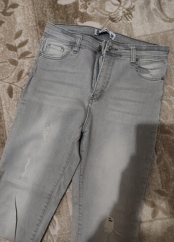 Gri Skinny Pantolon 