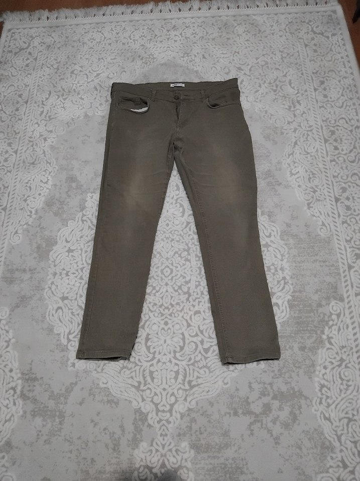 Kahve Regular Fit Denim Erkek Pantolon 98%Pamuk, 2%Elastan Kumaş - Görsel 2