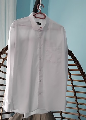 Erkek Beyaz Uzun Kollu Regular Fit Gömlek[Beden 41-42]