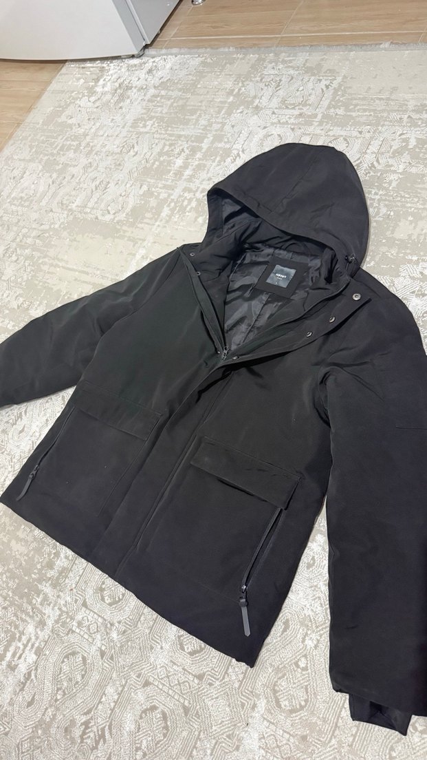 Erkek Siyah Midi Boy Street Style Ceket - Görsel 2