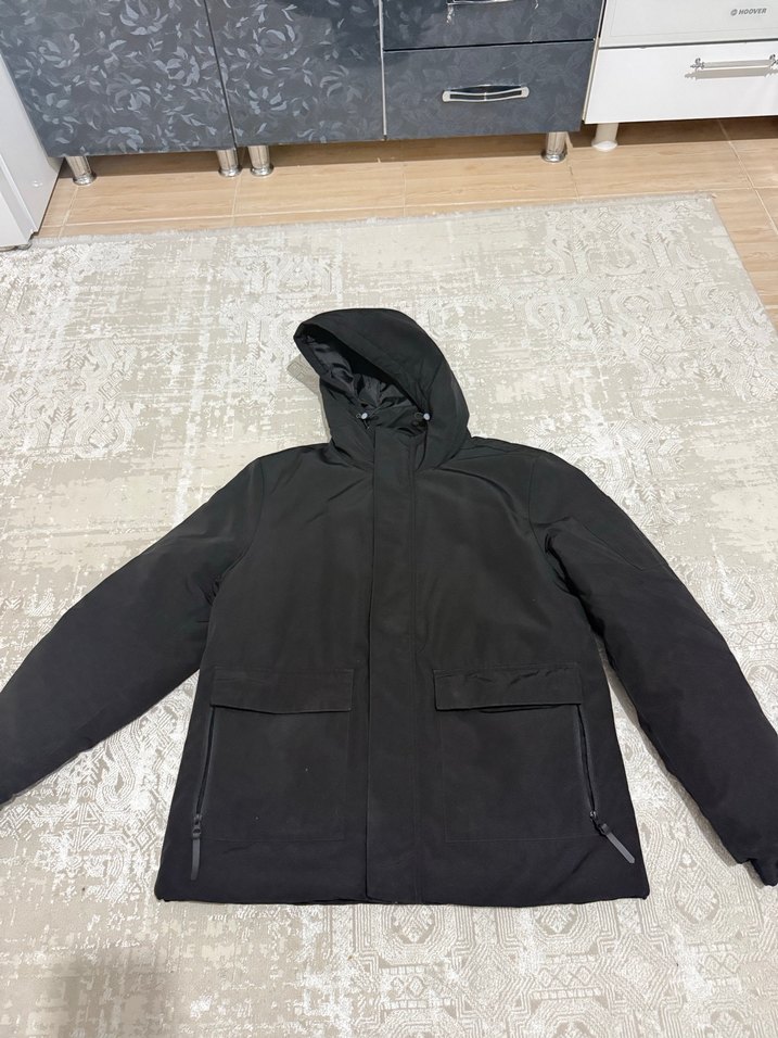 Erkek Siyah Midi Boy Street Style Ceket - Görsel 4