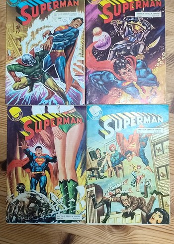 Dört Adet Superman Çizgi Romanı (TEKOFSET)