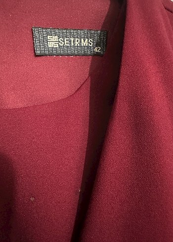 42 Beden Strems Tesettür Bordo Abiye