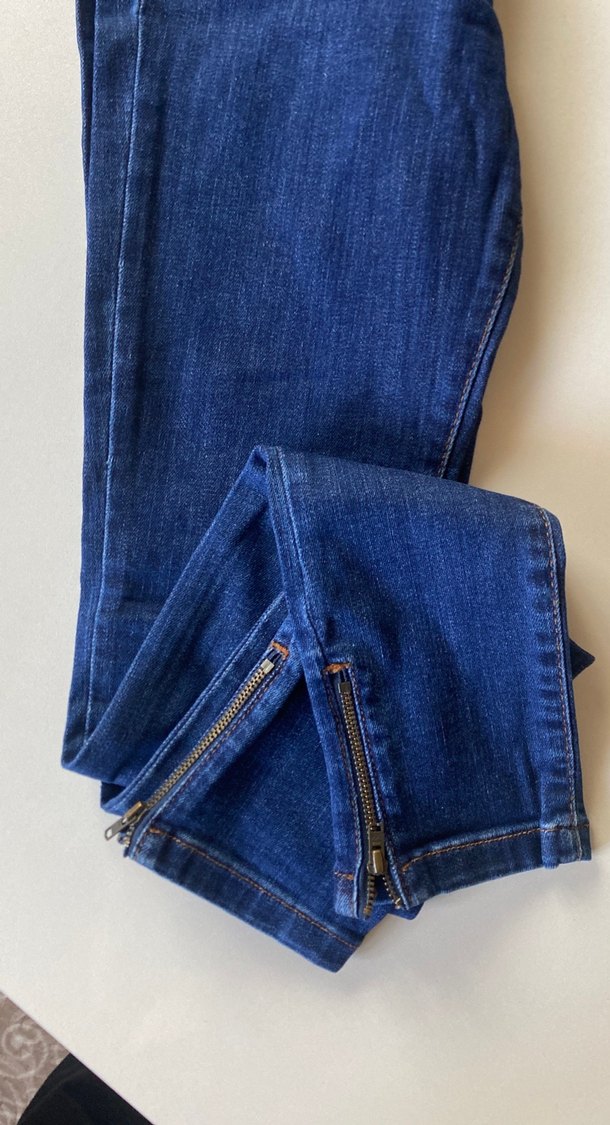 Kadın Lacivert Midi Denim Pantolon — görsel 2/4