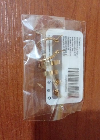 Diğer Gold Renkli Minimalist Bohem Küpe Seti