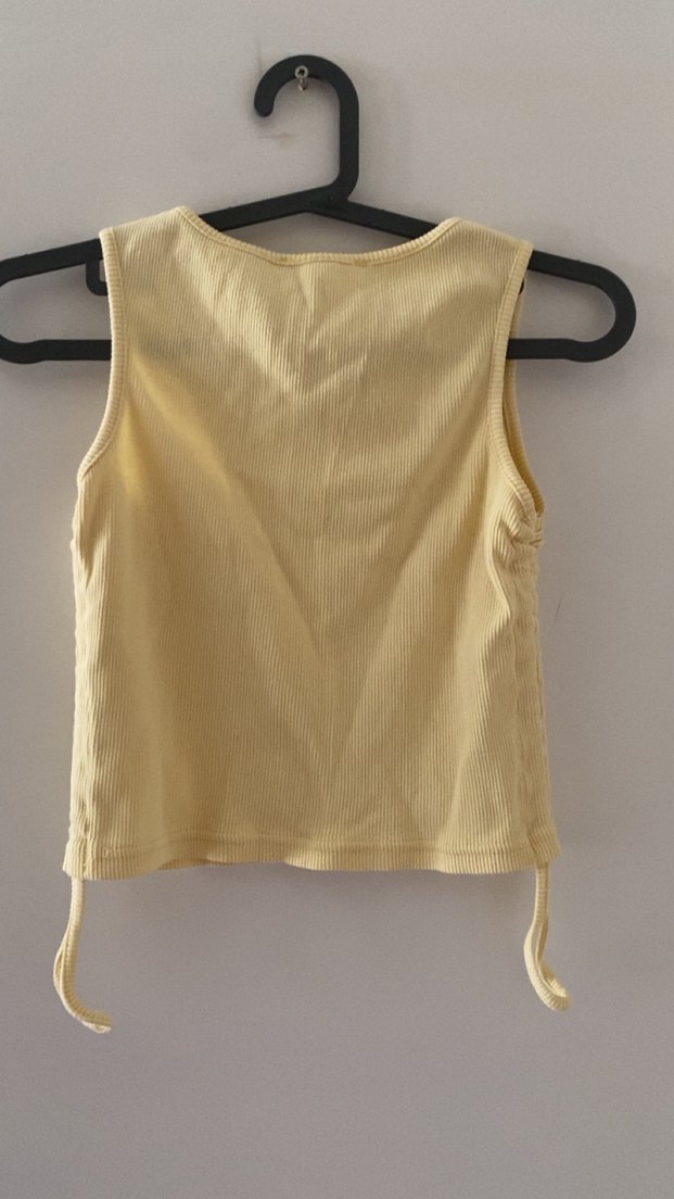 Sarı Kolsuz Basic Atlet - Görsel 2