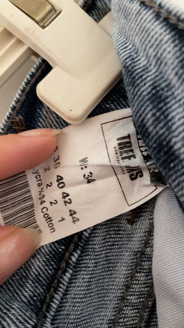 Gri Mavi Bol Kesim Midi Jean Kadın Pantolon - Görsel 4