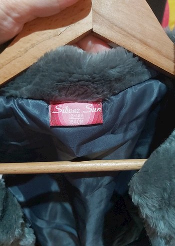 Kız Çocuk Gri Kürklü Yelek - Görsel 3