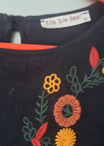 40 Beden siyah Renk Yazlık şile bezi elbise