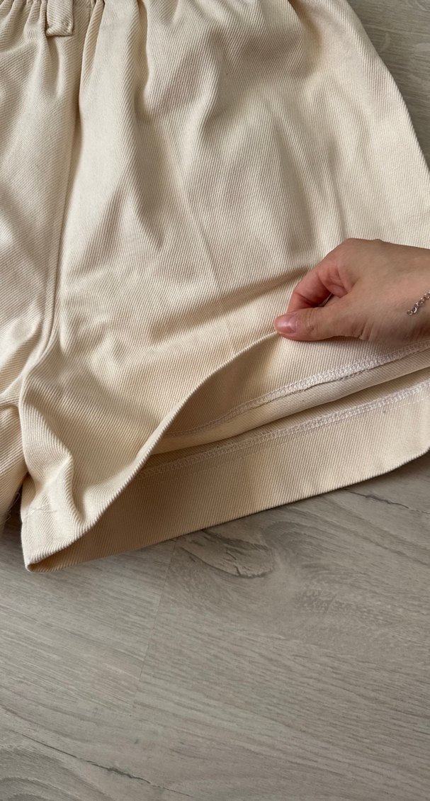 Bej Pamuklu Mini Şort - Görsel 4