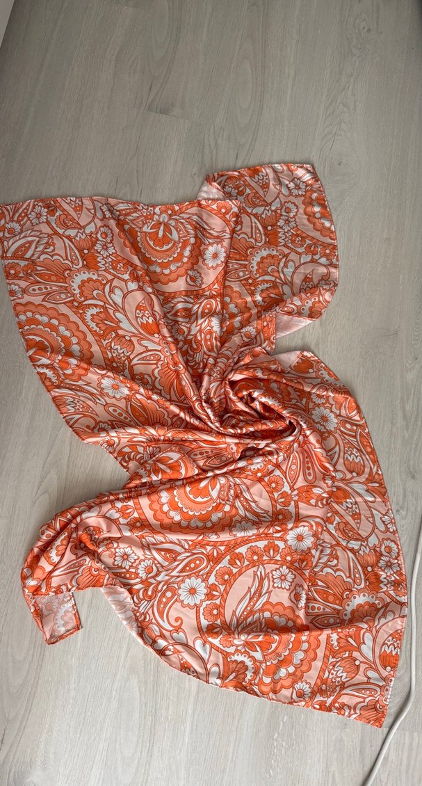 Drapeli Turuncu Bohem Kadın Pareo - Görsel 5
