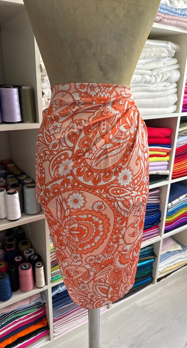 Drapeli Turuncu Bohem Kadın Pareo - Görsel 4