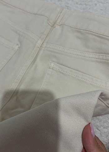 Zara Düğmeli Bej kahve Kadın mini etek