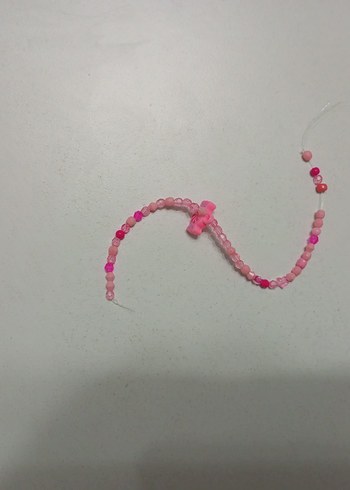 Pembe Boncuklu Minimalist Kadın Bileklik