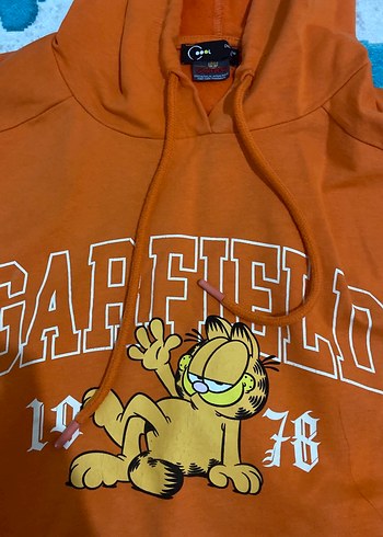 Defacto Kadın Parlak Turuncu Baskılı Fermuarlı Sweatshirt