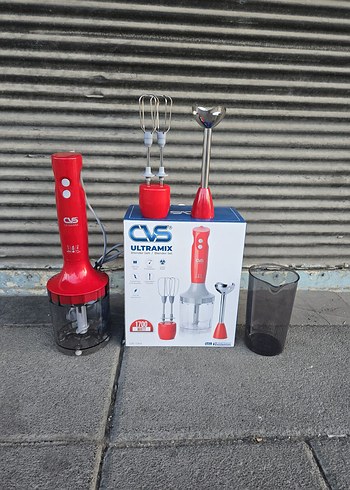 Beden Kırmızı CVS Ultramix Blender ve Doğrayıcı Seti