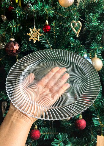 Şeffaf tatlı tağaı ve servis tabağı - Görsel 2