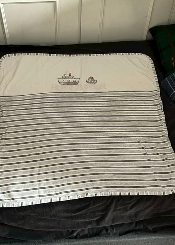 Gri Çizgili bebek örtüsü - Görsel 8