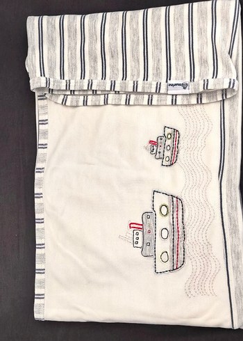 Gri Çizgili bebek örtüsü - Görsel 3