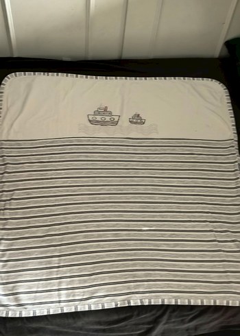 Gri Çizgili bebek örtüsü - Görsel 7