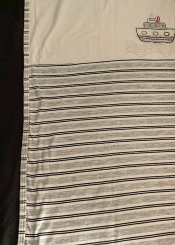 Gri Çizgili bebek örtüsü - Görsel 6