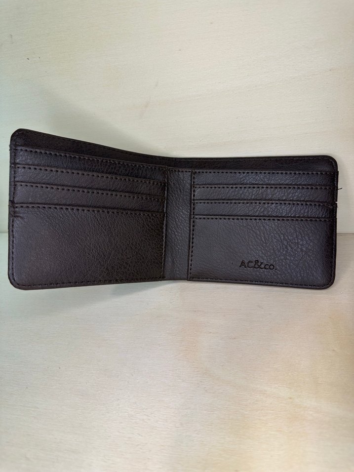 Koyu Kahverengi Minimalist Erkek Cüzdanı - Görsel 3