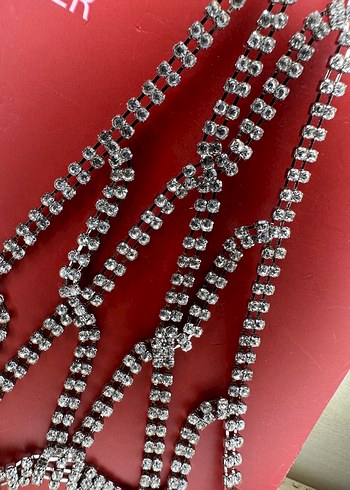 Taşlı Büstiyer Zincir Detaylı Body Zinciri - Görsel 2