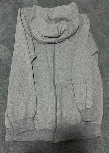 Diğer Gri Fermuarlı Kapüşonlu kadın Sweatshirt