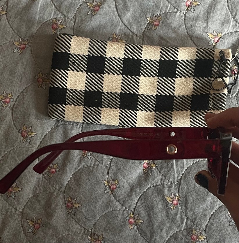 Retro Vintage Bordo Gözlük - Görsel 4