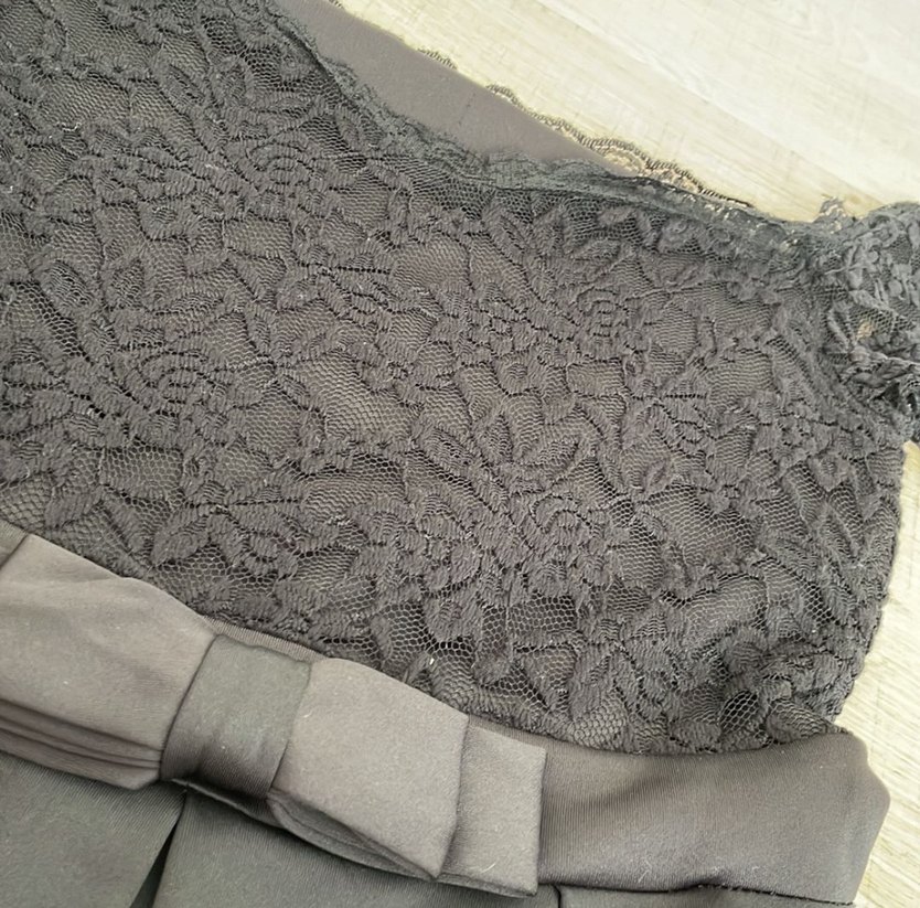 Dantel Detaylı Siyah Kadın Elbise - Görsel 5