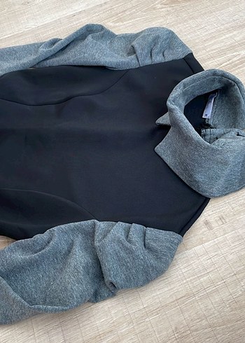 Gri Kollu Siyah Dizde biten Goth Elbise - Görsel 4