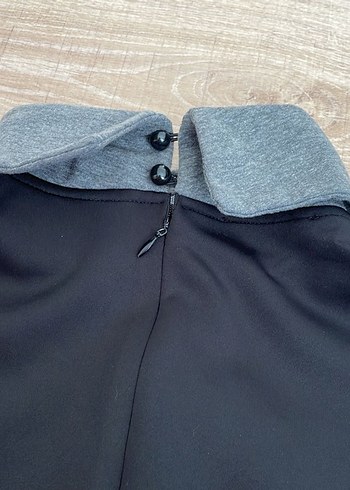 Gri Kollu Siyah Dizde biten Goth Elbise - Görsel 6