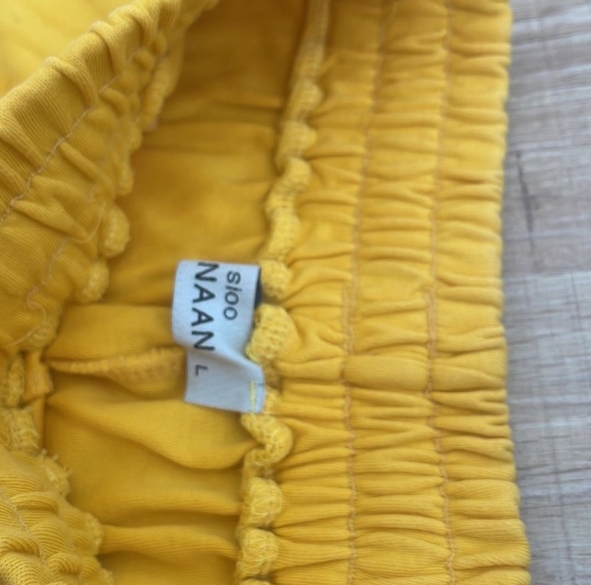 Sarı Kemerli Mini Kadın Eşofman Altı - Görsel 4